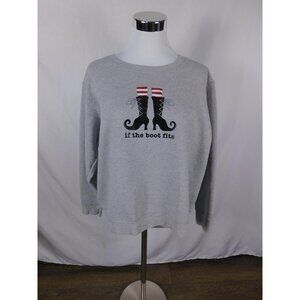 Hanes XL Halloween Witch Boot Fits Sweatshirt Witchcore